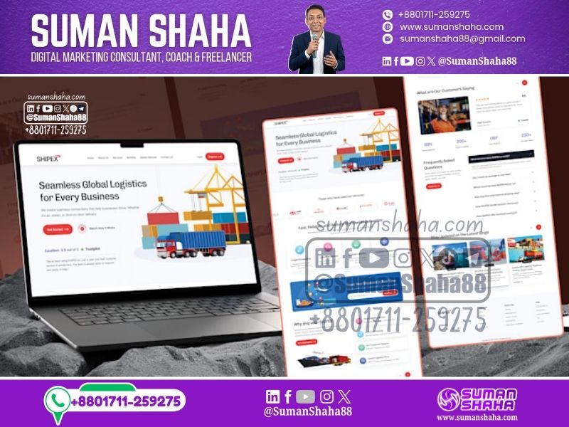 Professional Logistics Company Website Design Using WordPress